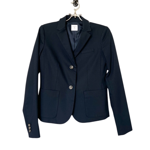 GAP The Academy Blazer Women's Navy Single-Breasted Blazer Size 4 - Picture 1 of 9